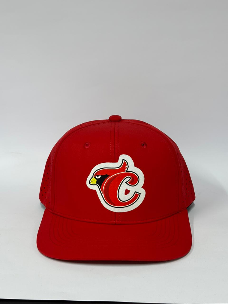 Gorra de lona laser 6p - Rojo / Cardenales de Lara clasic  1