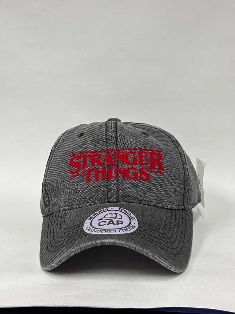 Gorra de lona 6p  - Gris pre lavado  / Stranger things  1