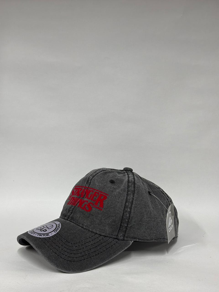 Gorra de lona 6p  - Gris pre lavado  / Stranger things  2