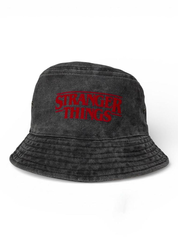 Gorro Bucket - Negro pre lavado / Stranger things  1