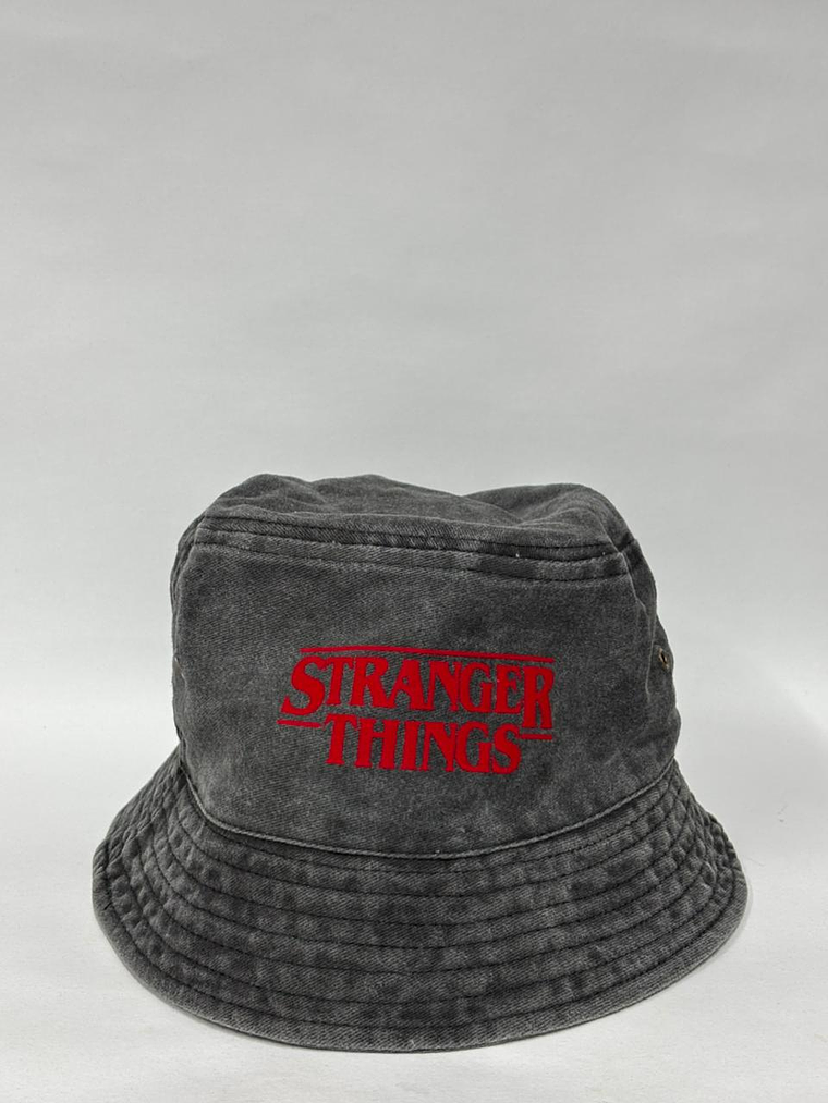 Gorro Bucket - Negro pre lavado / Stranger things  2