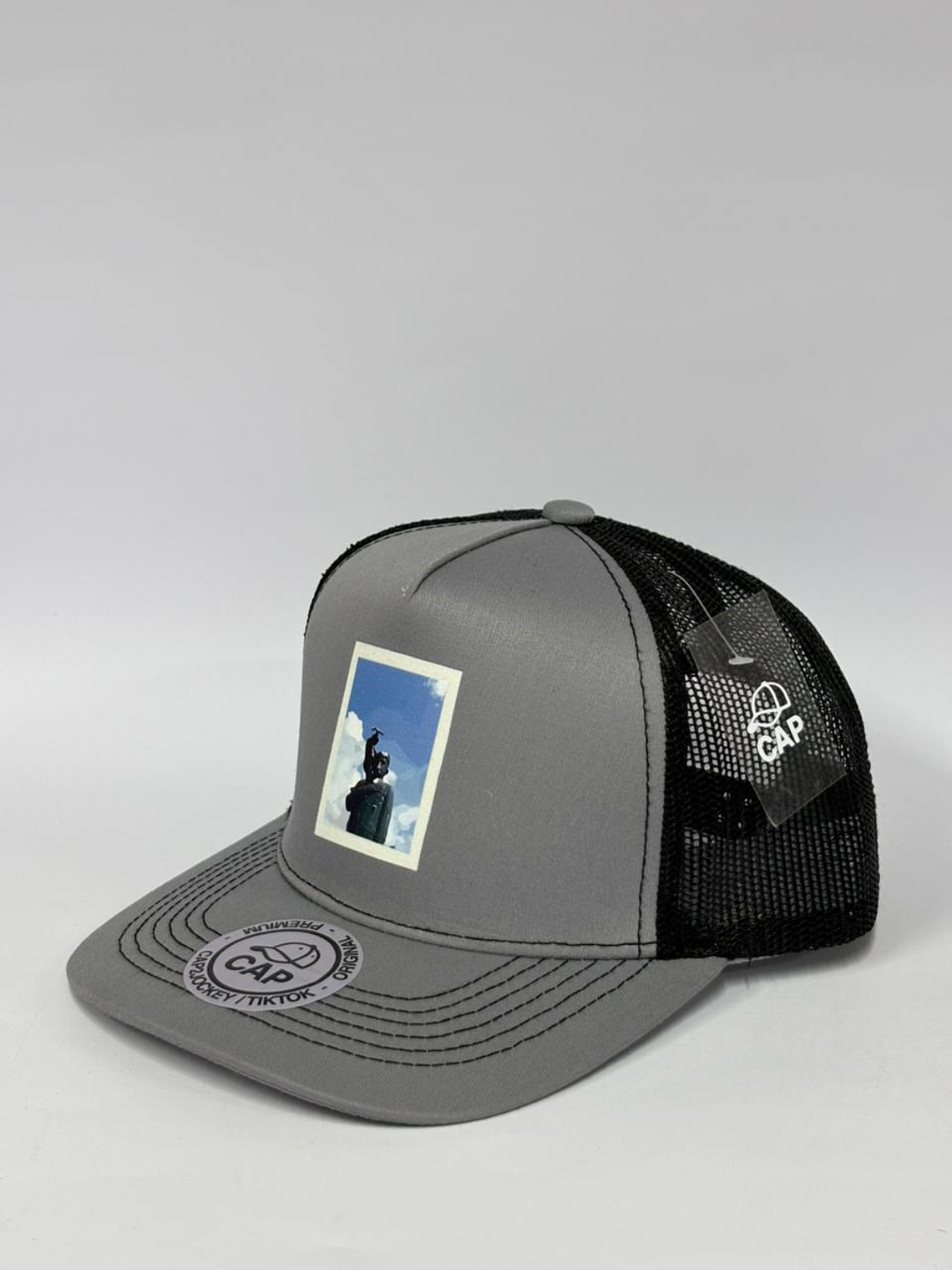 Jockey de malla 5p - Gris x negro / Estatua  2