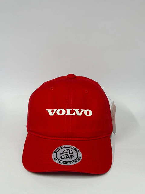 Gorra de lona lisa  6p - Rojo / Volvo 