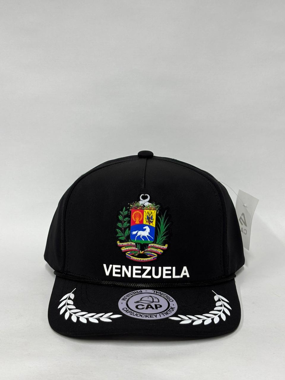 Gorra de lona lisa 5p - Negro / Venezuela army 1