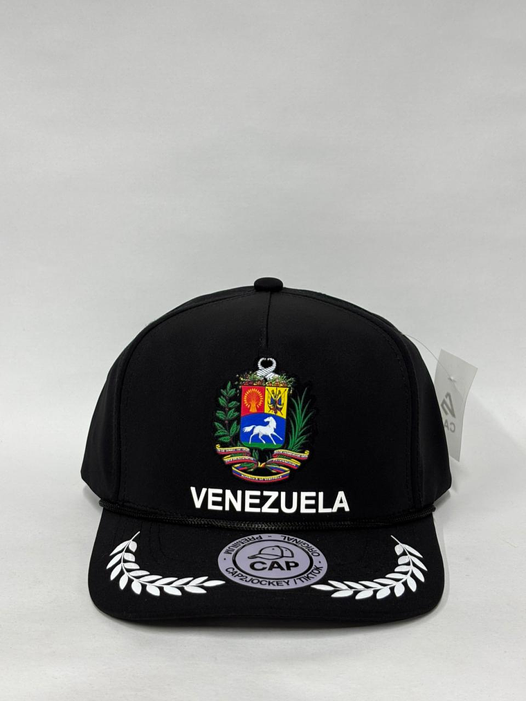 Gorra de lona lisa 5p - Negro / Venezuela army 1