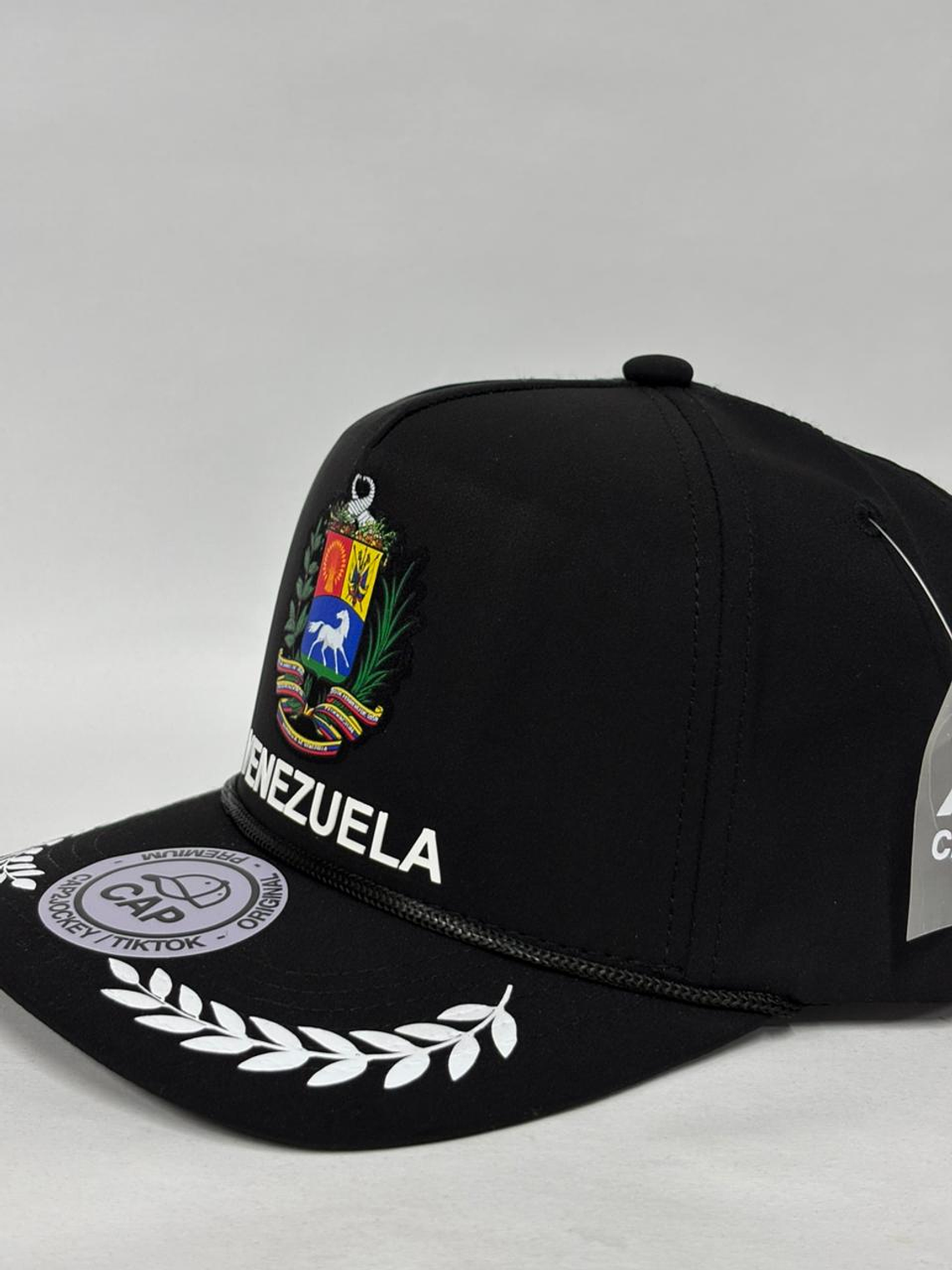 Gorra de lona lisa 5p - Negro / Venezuela army 3