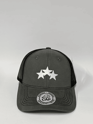 Jockey de malla 6p - Gris x negro  / Estrellas 