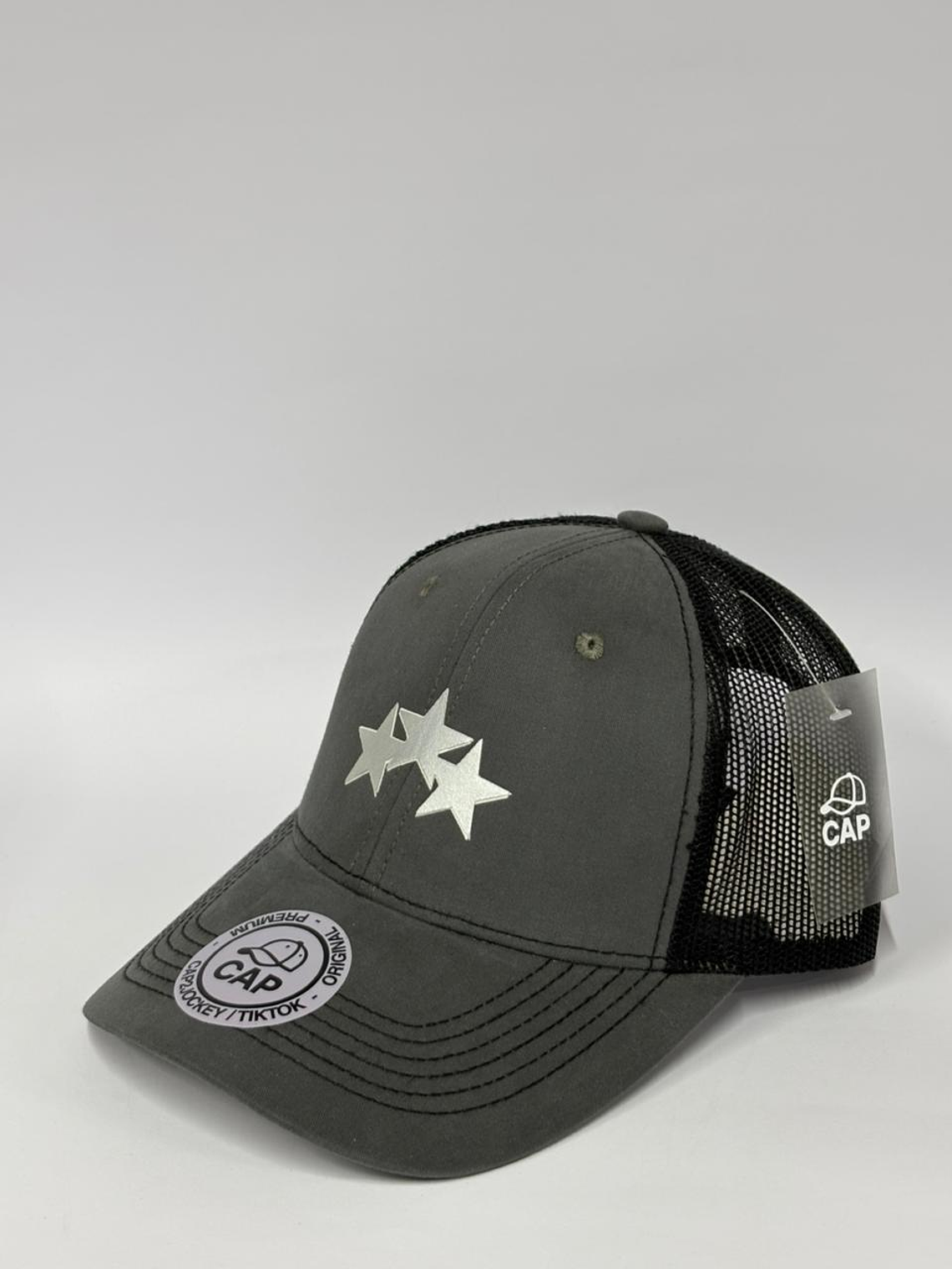 Jockey de malla 6p - Gris x negro  / Estrellas  2
