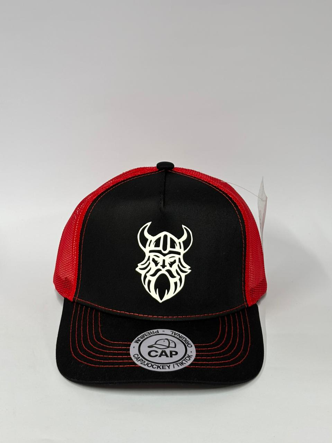 Jockey de malla 5p - Negro x rojo /  vikingo king 1