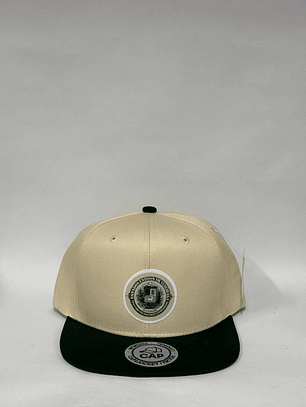 Gorra plana de lona 6p - Beige x negro / Cello de vzla 