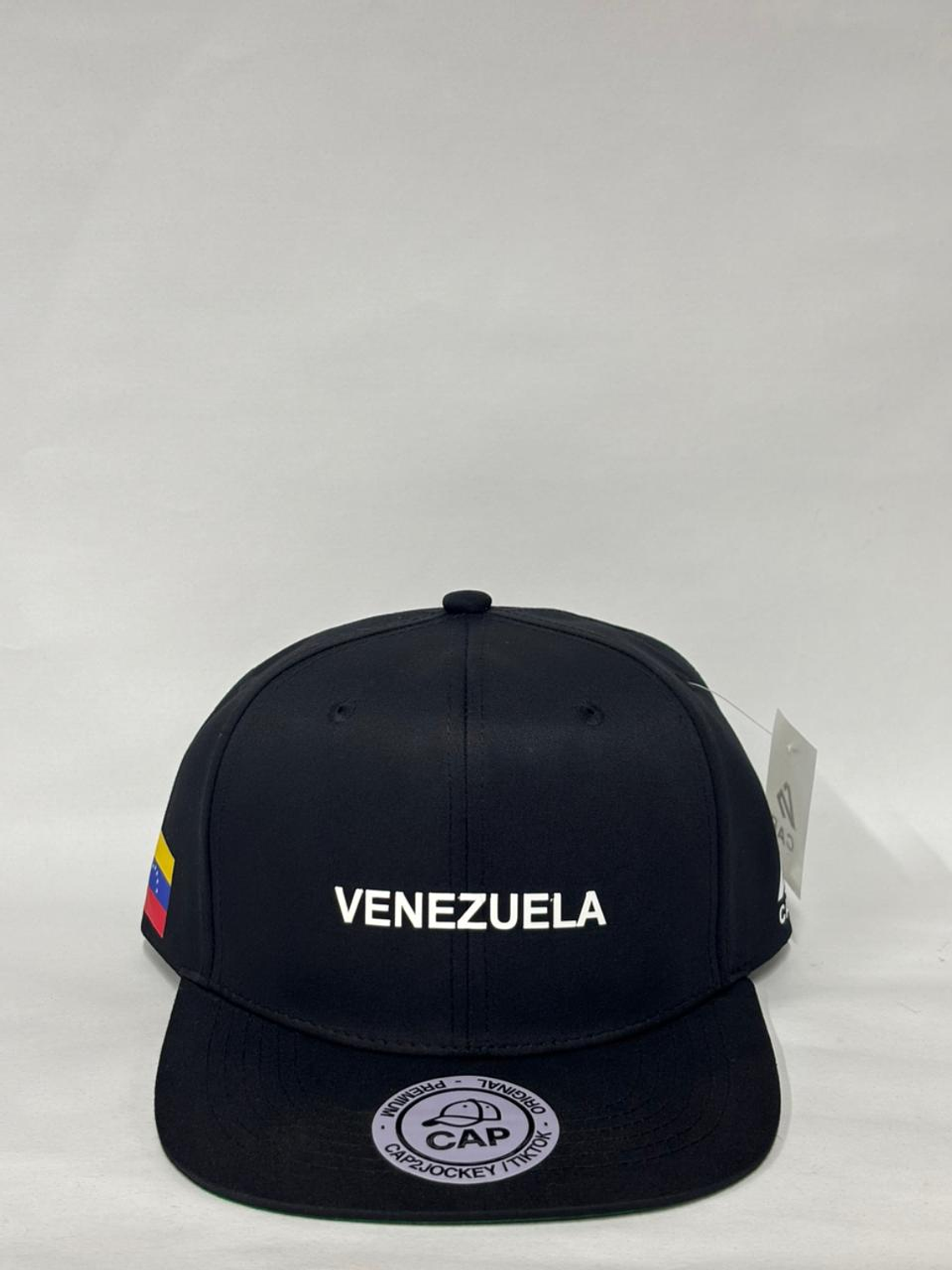 Gorra plana de 6p - Negro / VENEZUELA  1