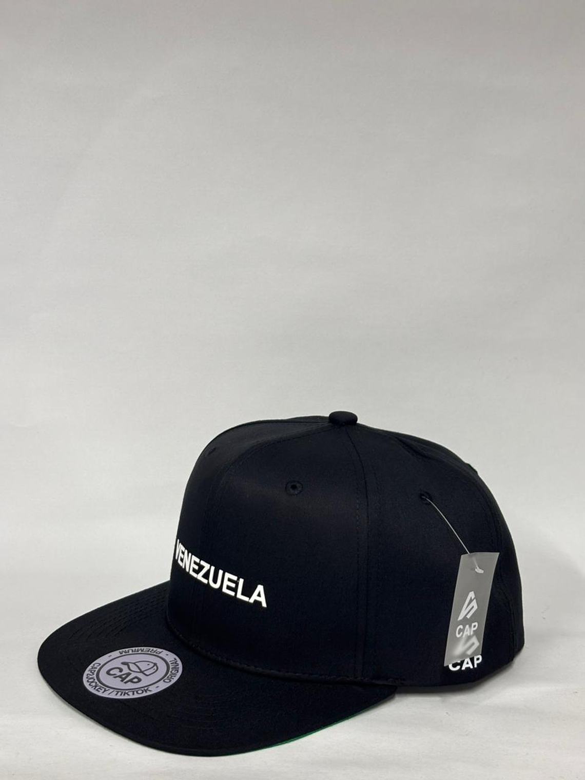 Gorra plana de 6p - Negro / VENEZUELA  2