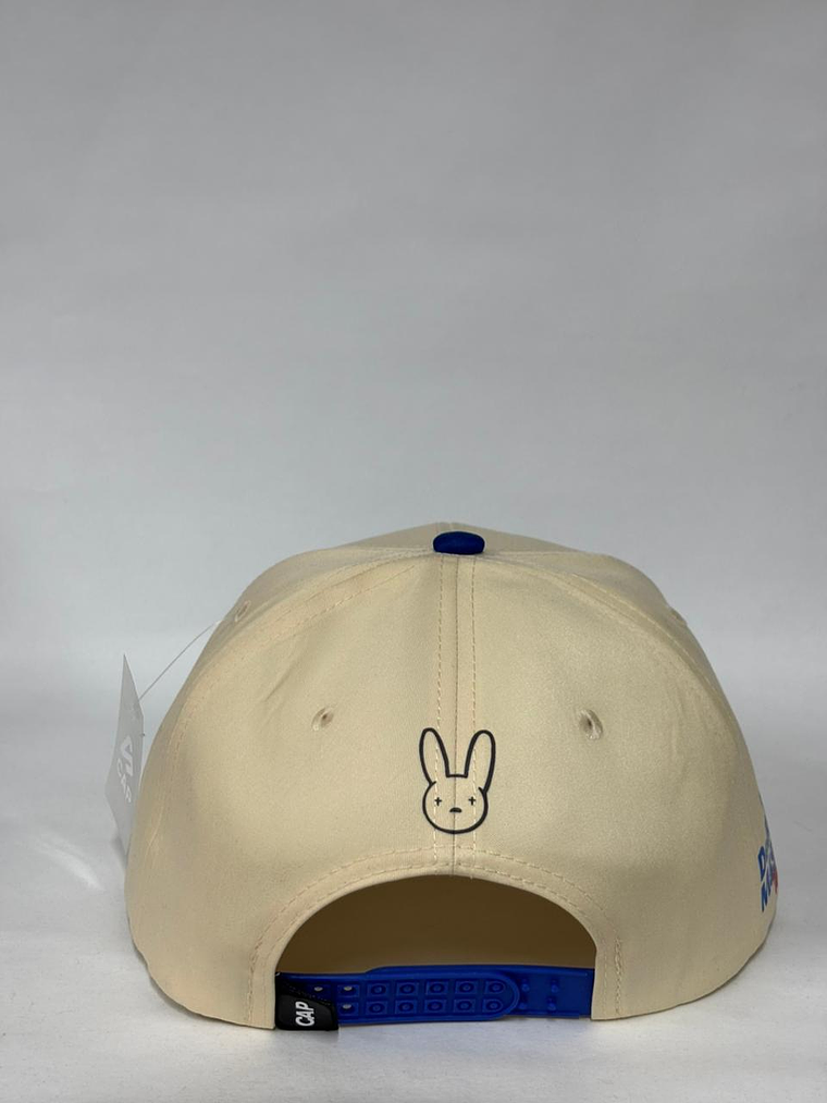 Gorra plana de 6p - Beige x azul / Debí tirar mas fotos x Bad Bunny 4