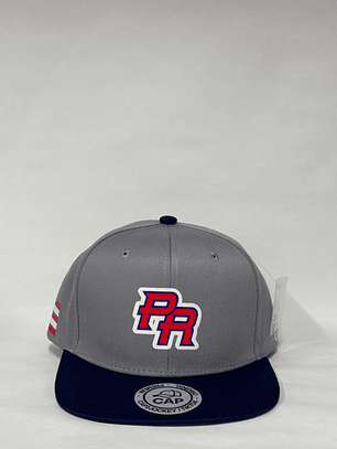 Gorra plana de 6p - Gris x negro / PR x Bad Bunny