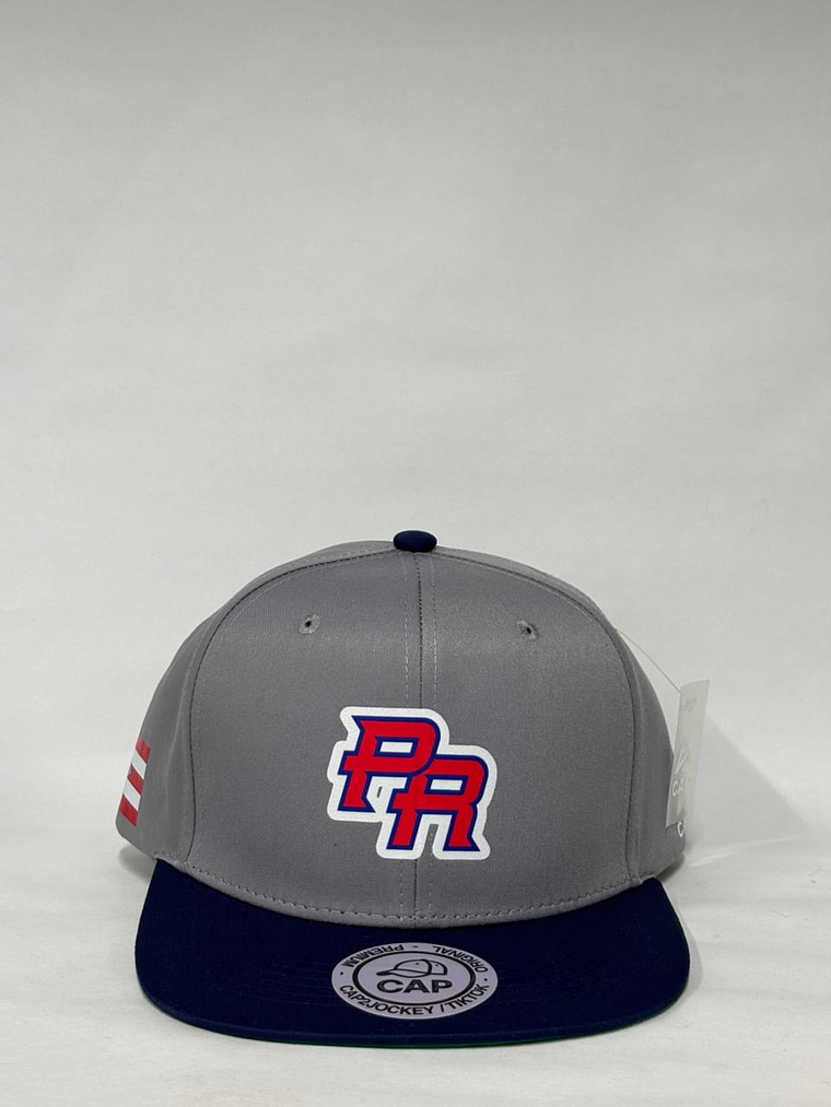 Gorra plana de 6p - Gris x negro / PR x Bad Bunny 1