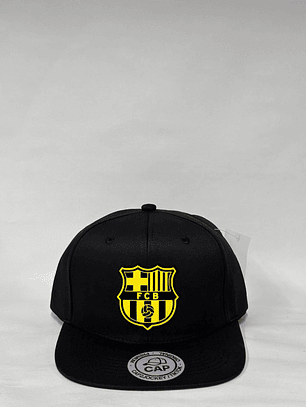 Gorra plana 6p - Negro / Barcelona FC Yellow 