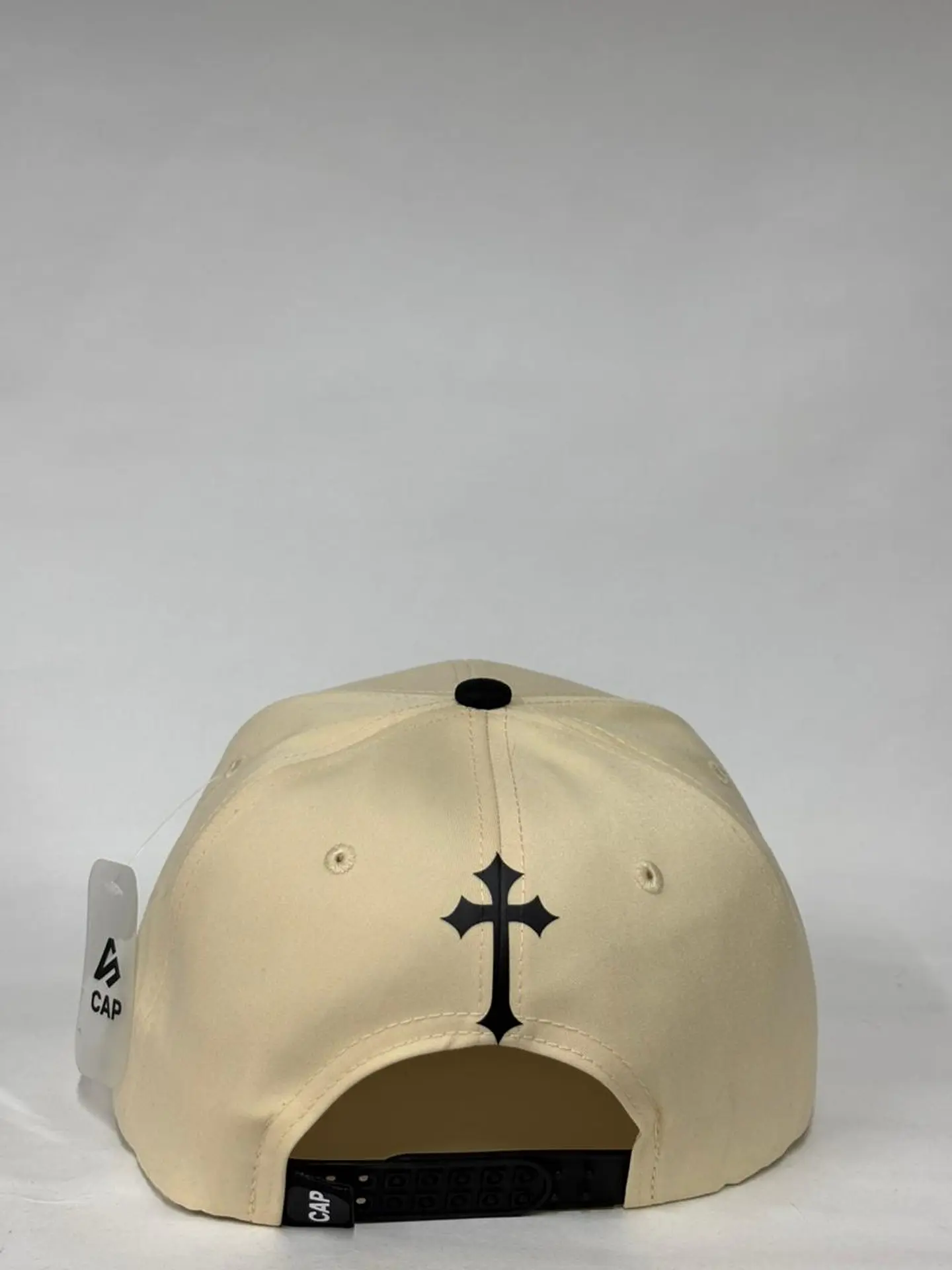 Gorra de lona 6p semi curva - Beige x negro / Ángeles de NY 4