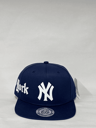 Gorra de lona 6p plana - Azul M / New York 