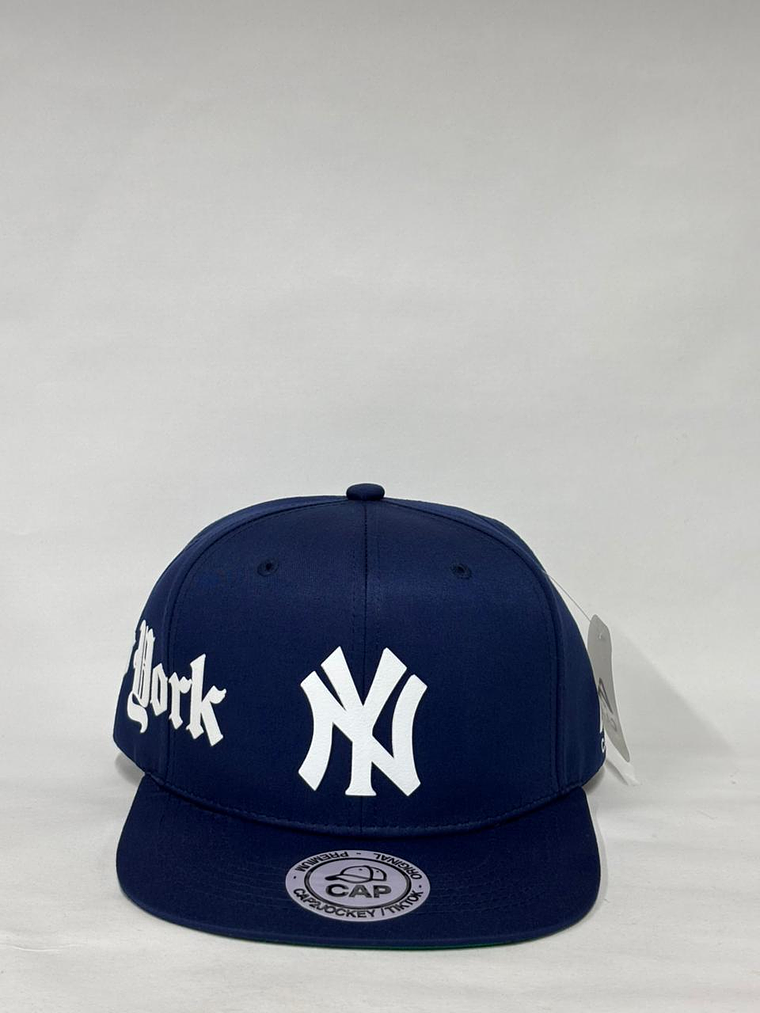 Gorra de lona 6p plana - Azul M / New York  1