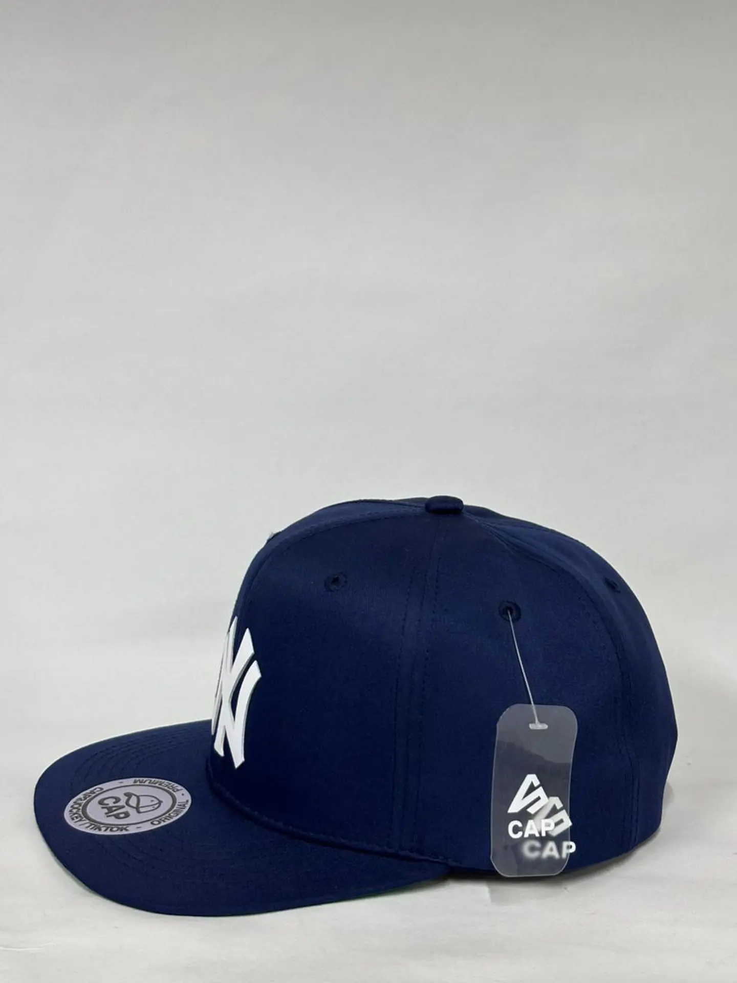Gorra de lona 6p plana - Azul M / New York  3