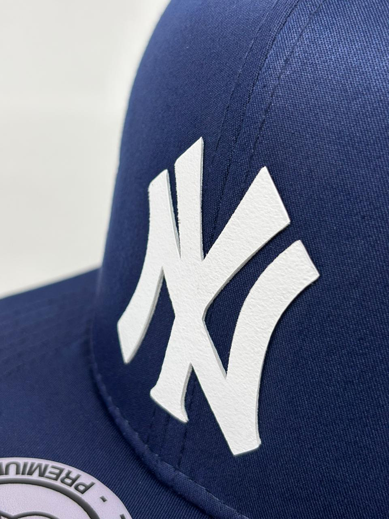 Gorra de lona 6p plana - Azul M / New York  4