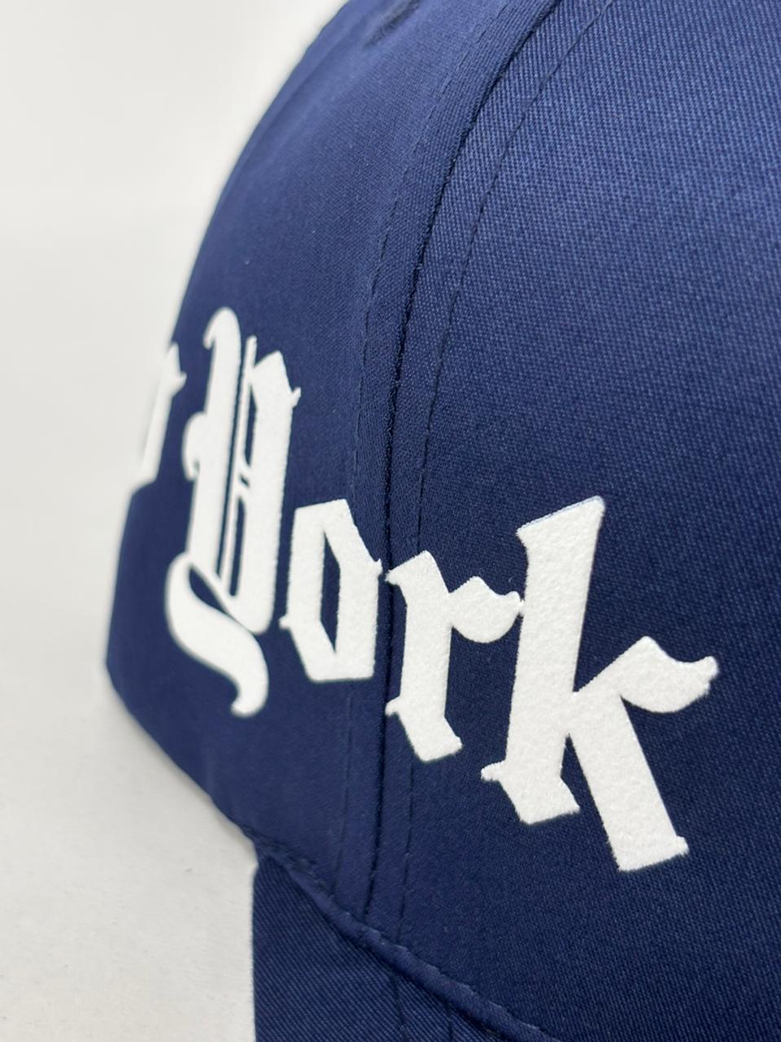 Gorra de lona 6p plana - Azul M / New York  5