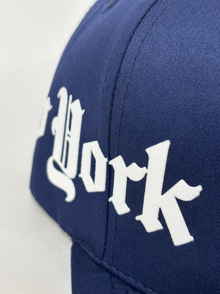 Gorra de lona 6p plana - Azul M / New York  5