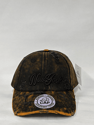 Gorra de lona 6p - Desgastada amarillo / New York Urbano 