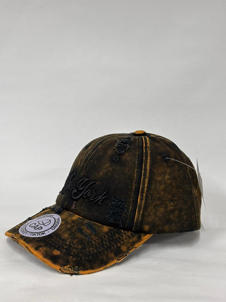 Gorra de lona 6p - Desgastada amarillo / New York Urbano  3