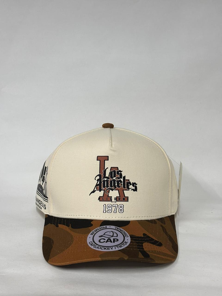 Gorra de lona 5p - Beige camuflada / Los Ángeles  1