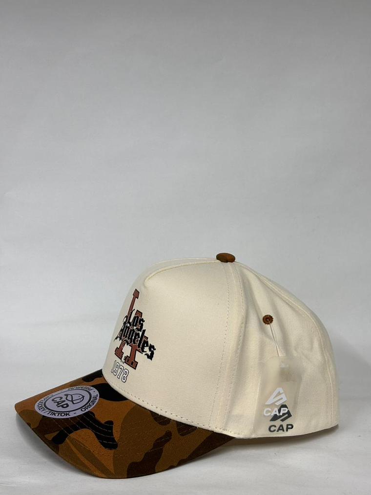 Gorra de lona 5p - Beige camuflada / Los Ángeles  3