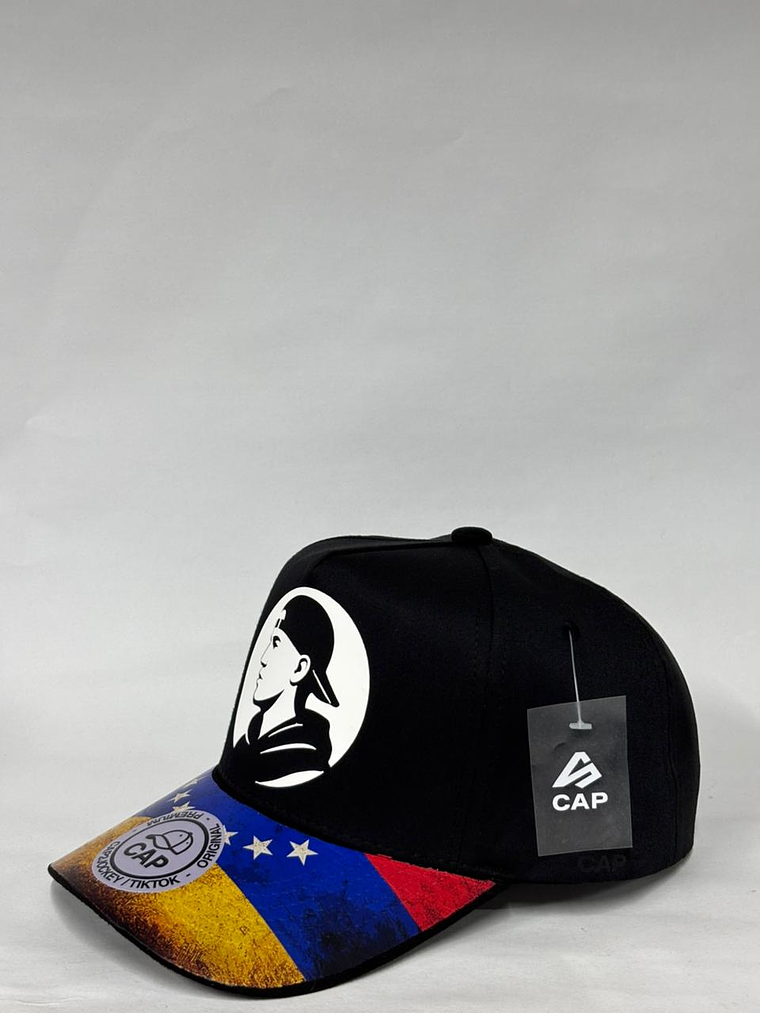 Gorra de lona 5p - Negro x tricolor / Kilometro  2