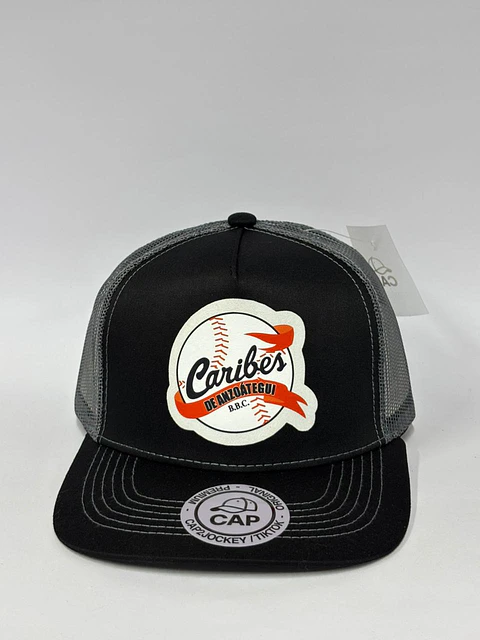 Jockey de malla 5p - Negro x gris / Caribes 