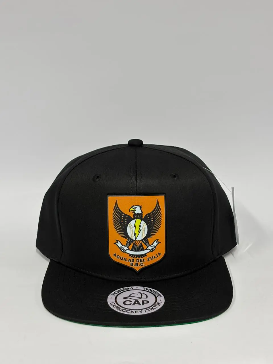Gorra de lona plana 6p - Negro / Escudo de Águilas  1
