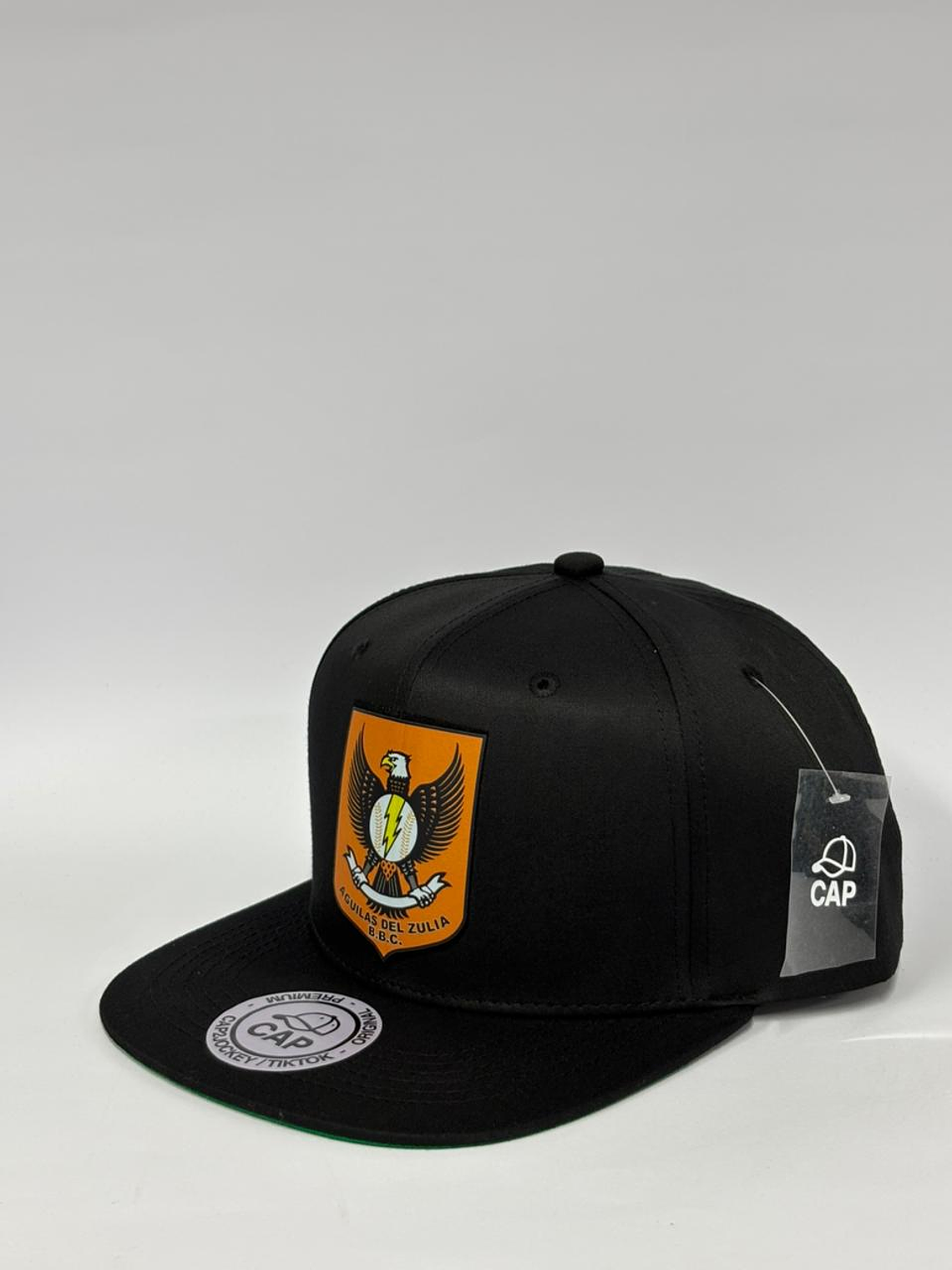 Gorra de lona plana 6p - Negro / Escudo de Águilas  2