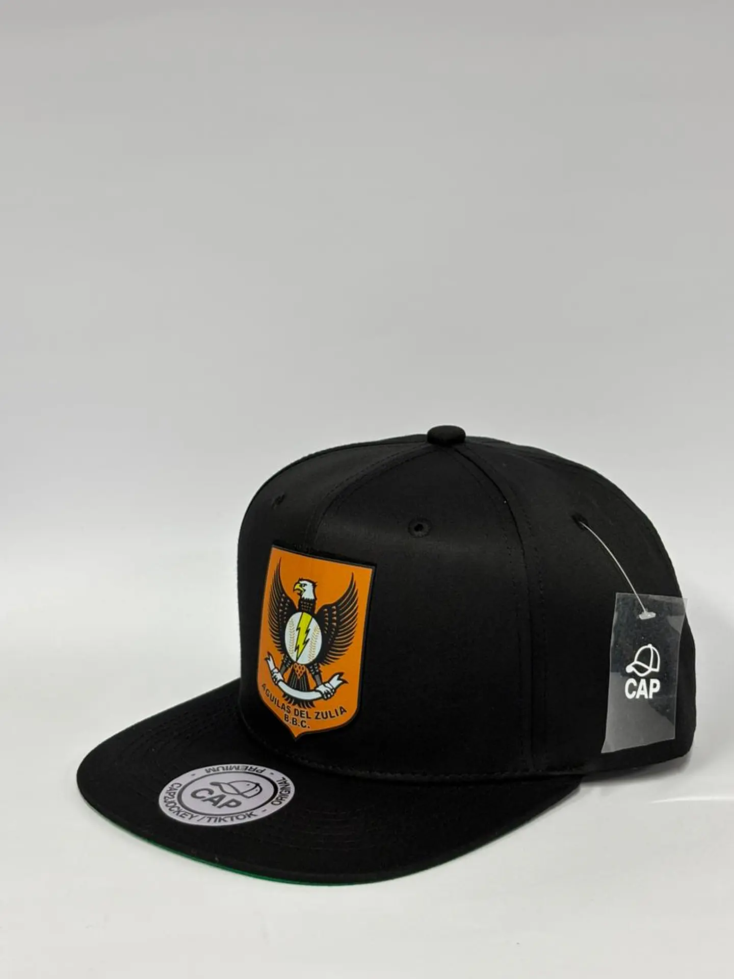 Gorra de lona plana 6p - Negro / Escudo de Águilas  2
