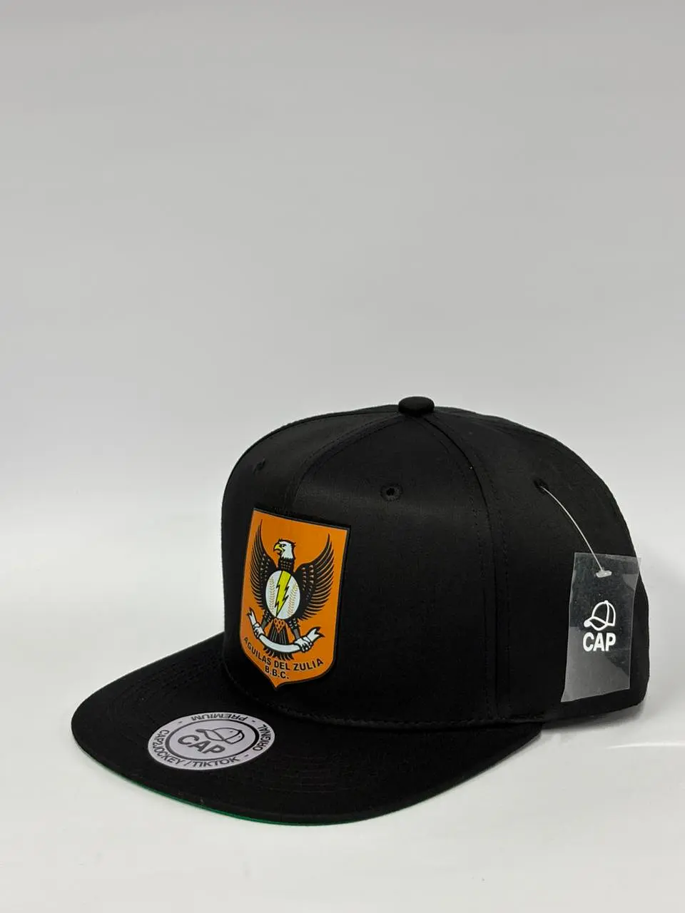 Gorra de lona plana 6p - Negro / Escudo de Águilas  2