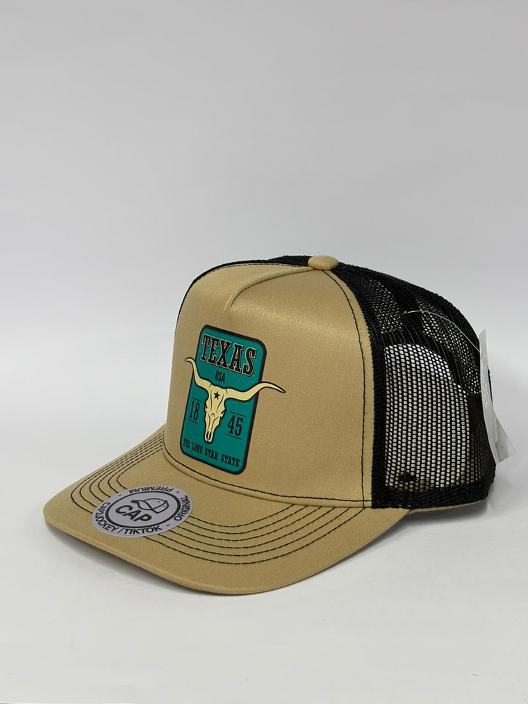 Jockey de malla 5p - Beige x negro - Texas  2