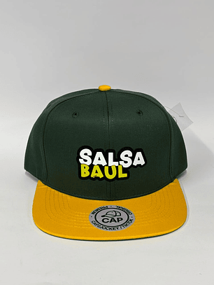 Gorra de lona plana 6p - Verde x amarillo / Salsa Baul 