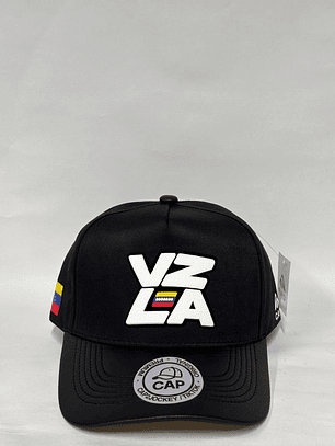 Gorra de lona 5p - Negro / Vzla White 