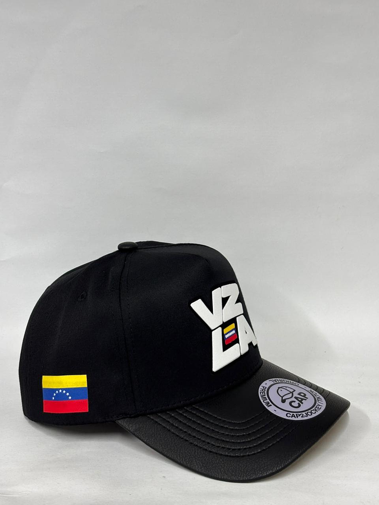 Gorra de lona 5p - Negro / Vzla White  2