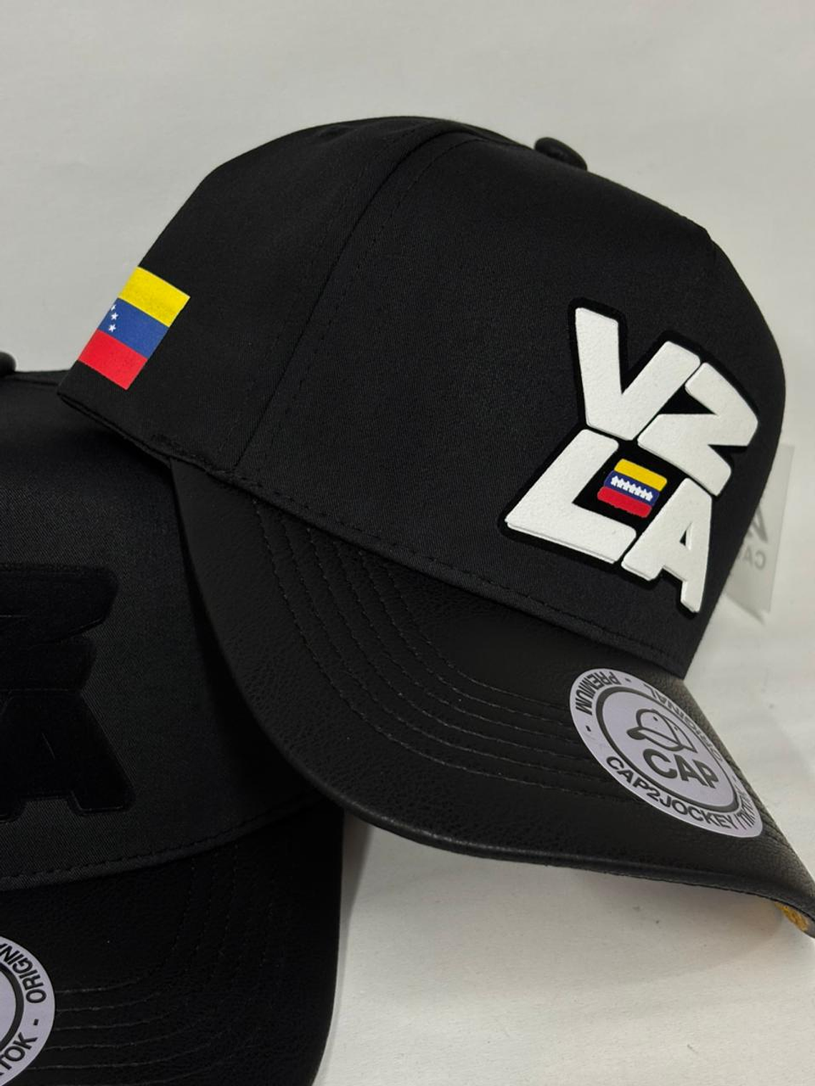 Gorra de lona 5p - Negro / Vzla White  4