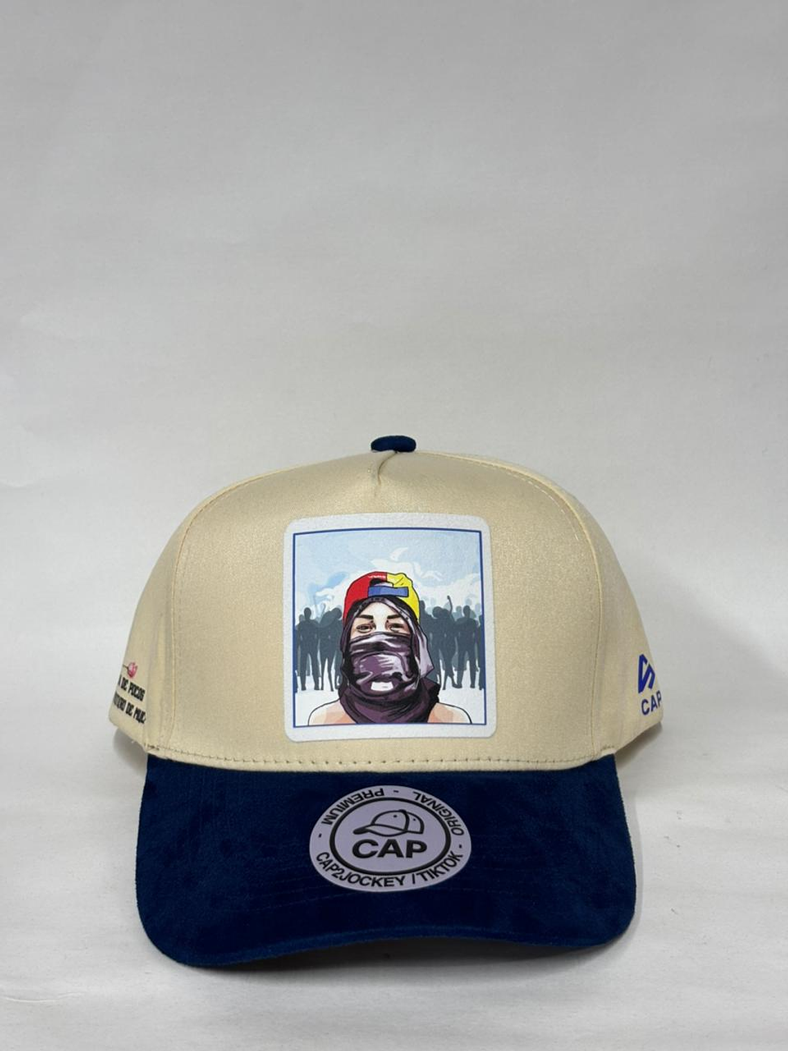 Gorra de lona 5p - Beige x Azul / Neomar Lander  1