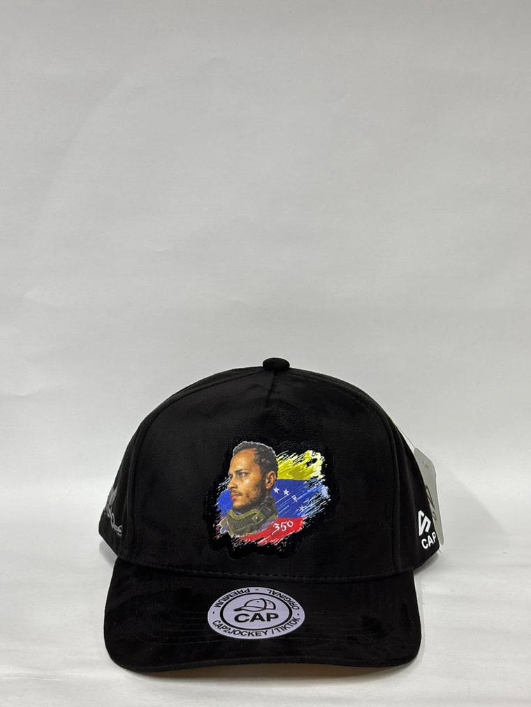 Gorra de gamuza 5p - Negro / Oscar Pérez  1