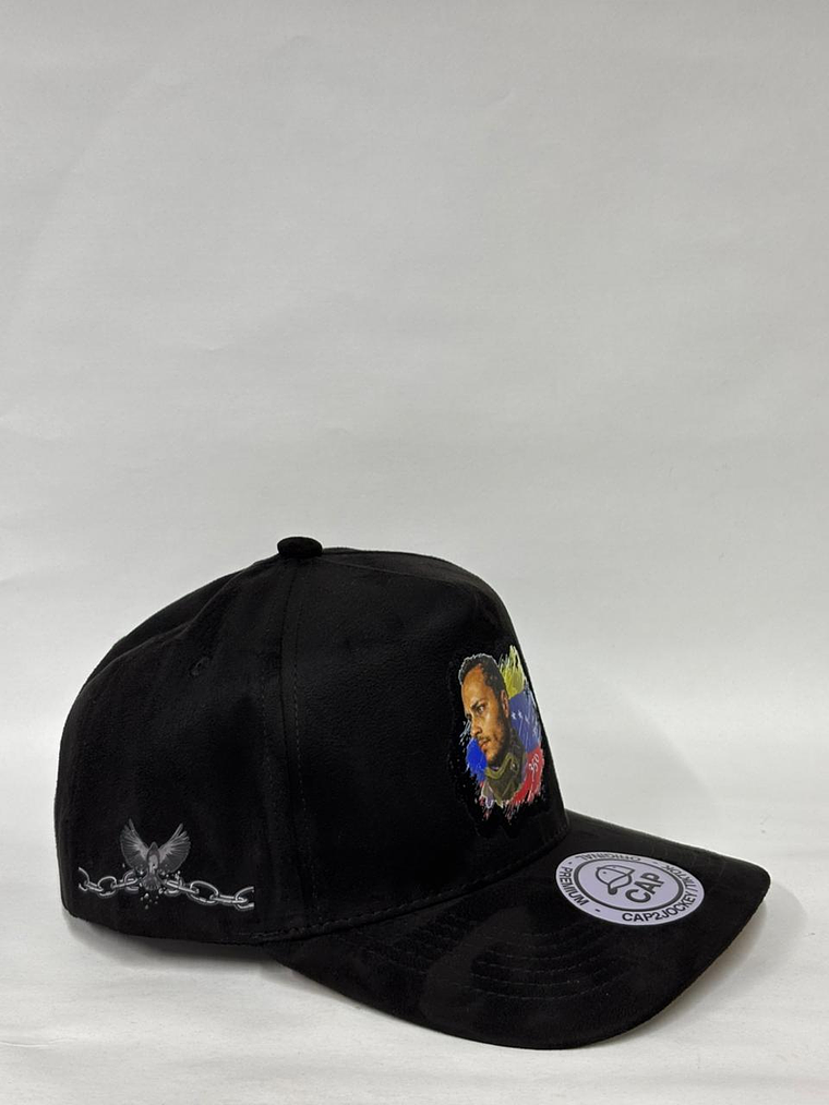 Gorra de gamuza 5p - Negro / Oscar Pérez  2
