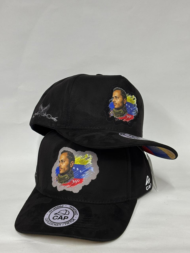 Gorra de gamuza 5p - Negro / Oscar Pérez  5