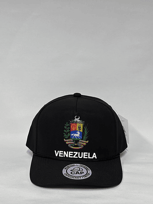 Gorra de lona 5p - Negro /  Venezuela patria 