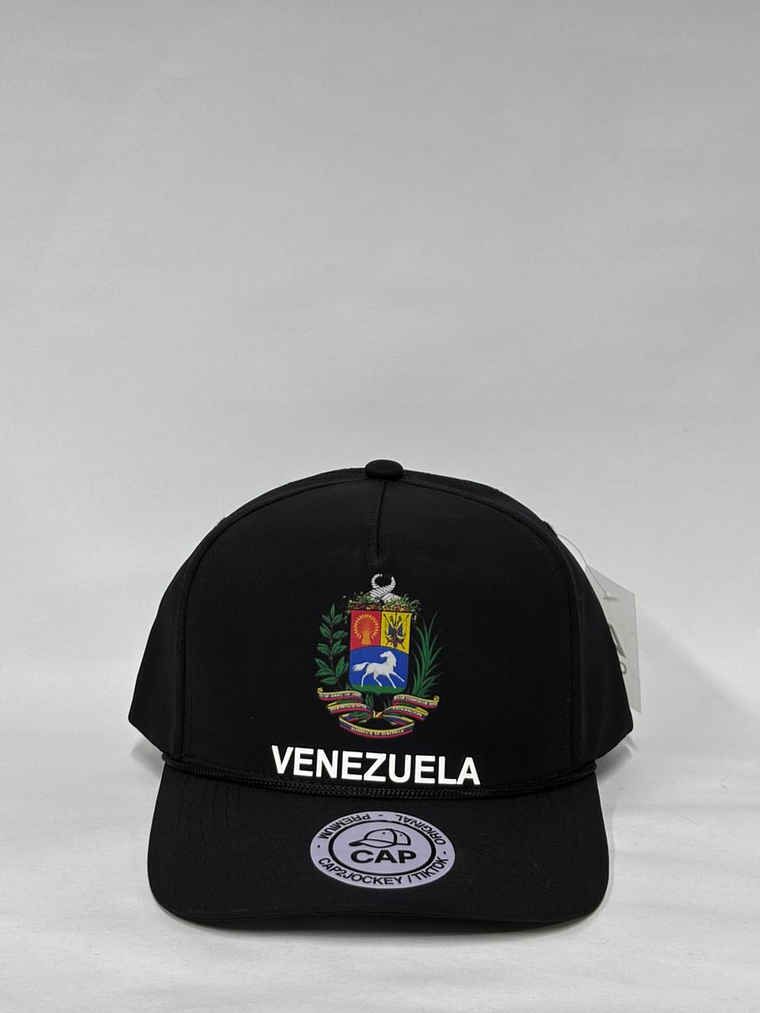 Gorra de lona 5p - Negro /  Venezuela patria  1