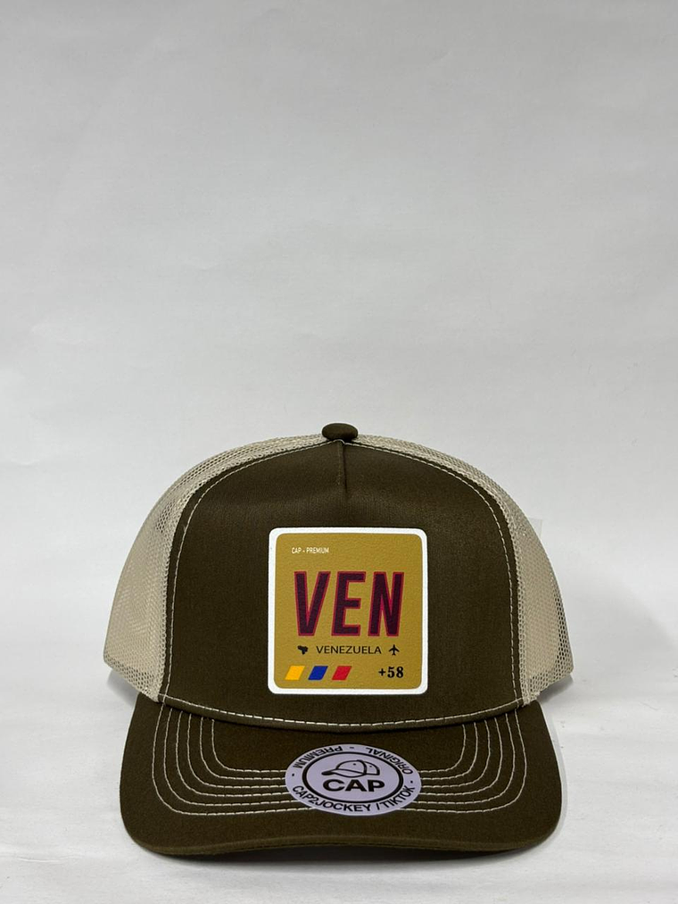 Jockey de malla 5p - Verde x Beige / Ven Venezuela 1