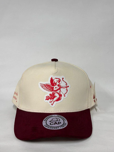 Gorra de lona 5p - Beige x burdeo - San Valentín 
